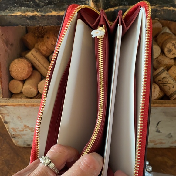 NWT Coach Zip around Horse and Carriage wristlet Bright Violet Multi - Picture 6 of 6